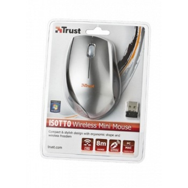 მაუსი  TRUST Isotto Wireless Mini Mouse