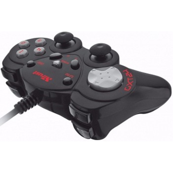 გეიმპედი  TRUST GXT 24 Compact Gamepad,Compact PC gamepad with 2 analogue joysticks, 8-way D-pad, 4 shoulder buttons and a total of 12 programmable action buttons