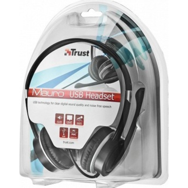 ყურსასმენი TRUST 17591 Mauro USB Headset