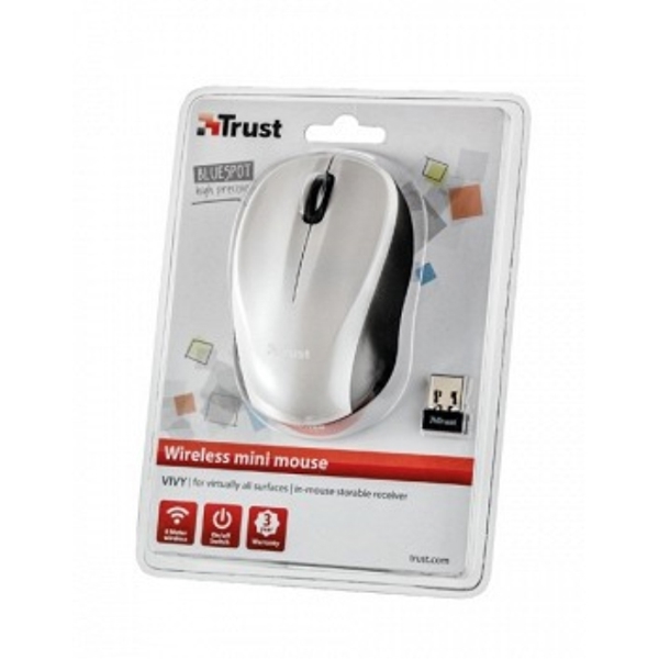 მაუსი  TRUST 18476  Vivy Wireless Mini Mouse - White