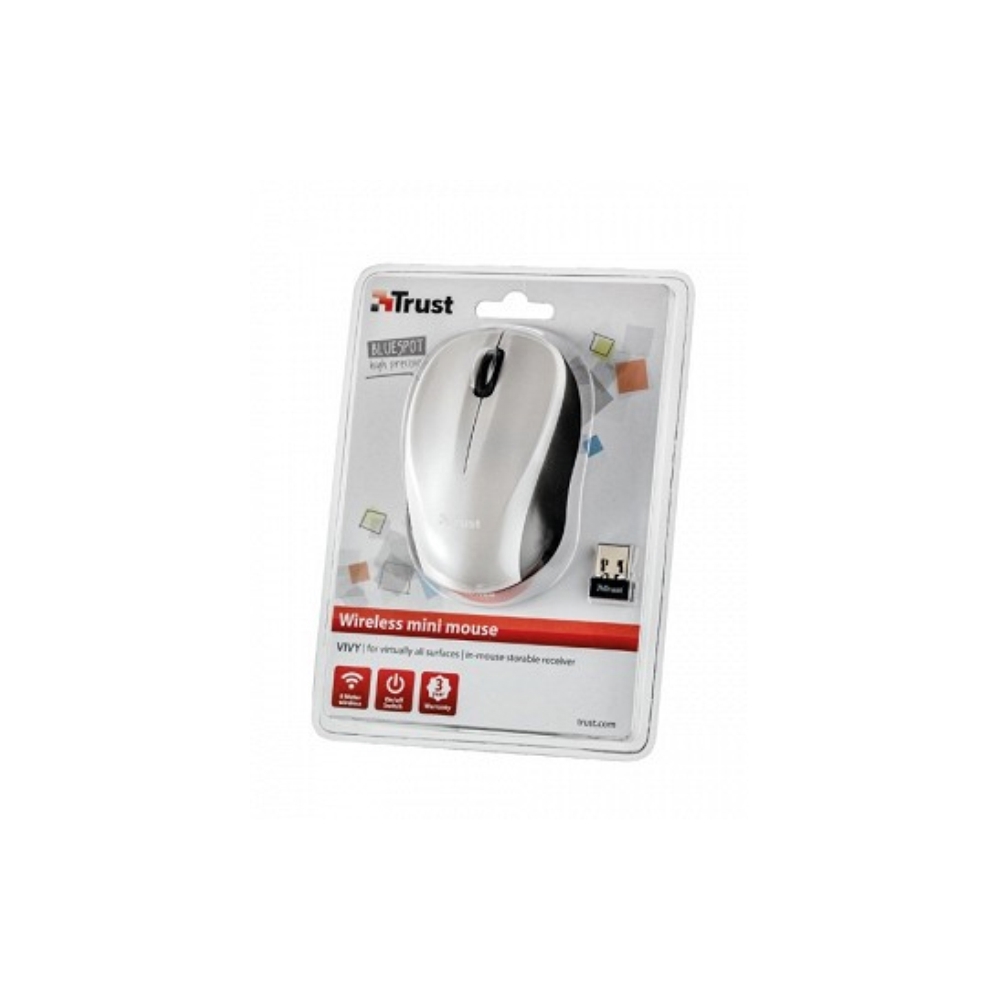 მაუსი  TRUST 18476  Vivy Wireless Mini Mouse - White