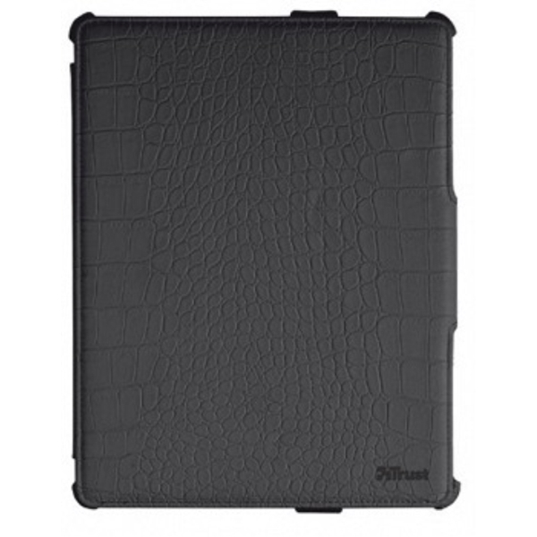 ტაბლეტის ქეისი  TRUST Hardcover skin & folio stand for iPad – croc black