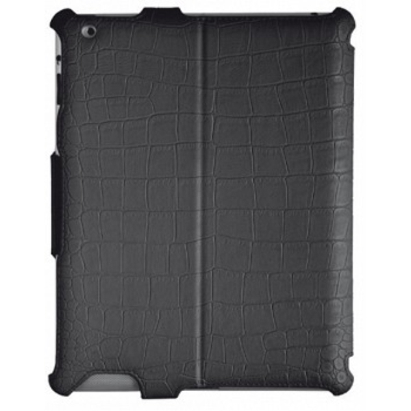 ტაბლეტის ქეისი  TRUST Hardcover skin & folio stand for iPad – croc black