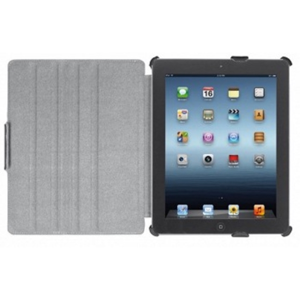 ტაბლეტის ქეისი  TRUST Hardcover skin & folio stand for iPad – croc black