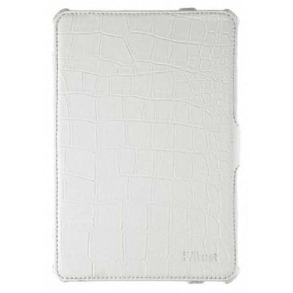 ტაბლეტის ქეისი  TRUST Hardcover skin & folio stand for iPad Mini - croc white