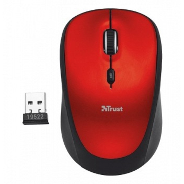 მაუსი  TRUST Yvi Wireless Mouse - red