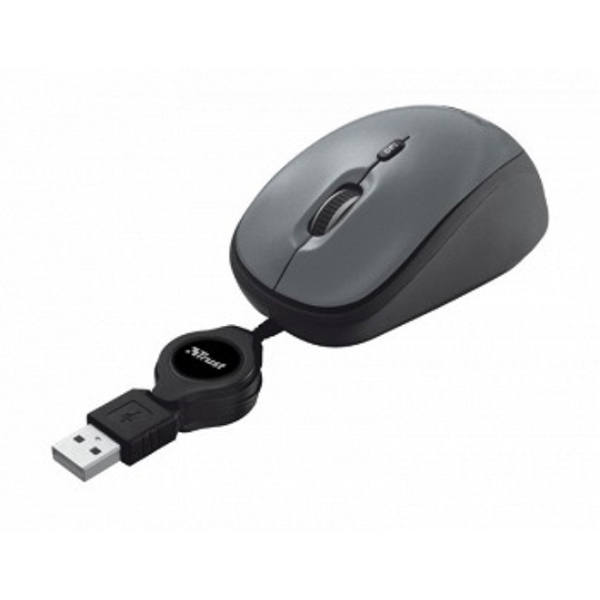 მაუსი  TRUST Yvi Retractable Mouse - black