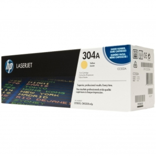 კარტრიჯი  HP ORIGINAL COLOR CC532A YELLOW PRINT CARTRIDGE CP2025CM2320 MFP