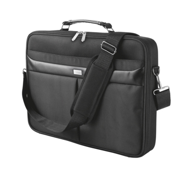 ნოუთბუქის ჩანთა  TRUST Sydney 17.3" Notebook Carry Bag, Modern design made of weatherproof, high strength fabrics, Protective, soft padded main compartment (420 x 287 mm), Adjustable carry strap with comfortable shoulderpad,With back strap to attach the bag to a trolley b