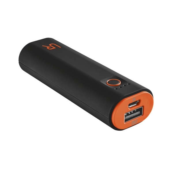 უწყვეტი კვების წყარო  TRUST CINCO POWERBANK 2600 PORTABLE CHARGER - BLACK/ORANGE