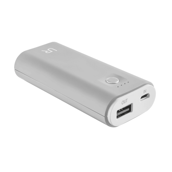 პორტატული დამტენი  TRUST CINCO POWERBANK 5200PORTABLE CHARGER - GRAY / WHITE