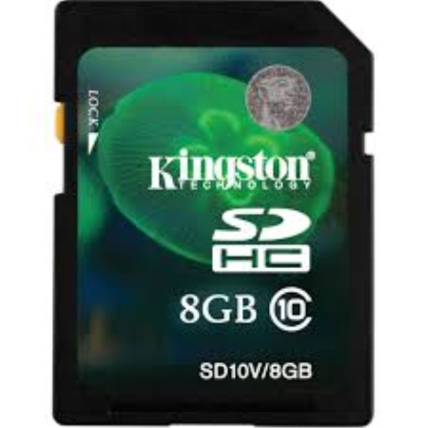 მეხსიერების ბარათი  8GB SD   SD10V  CLASS 10 FOR VIDEO  10MBS