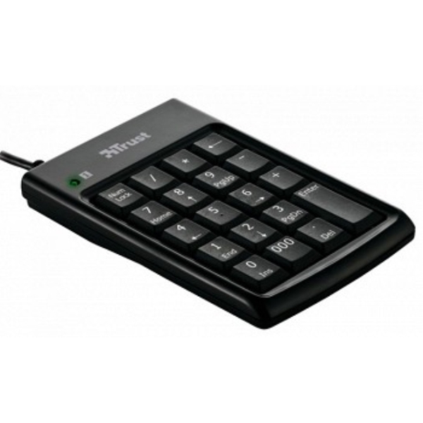 კლავიატურა TRUST NUMERIC KEYPAD & USB HUB (14522)