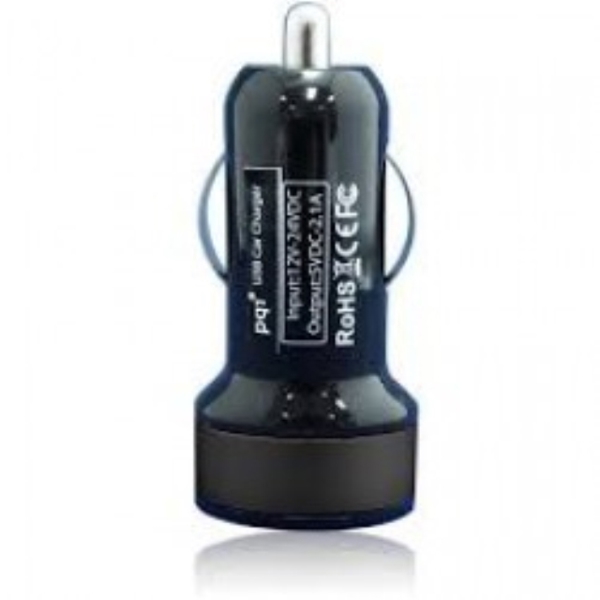 მანქანის დამტენი  PQI i-Charger Du-Plug - Car Charger for IPhone5/6 (Lightning) and SmartPhones (micro-USB), Black