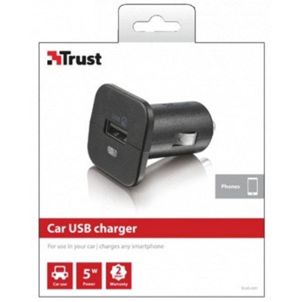 მობილურის საავტომობილო დამტენი TRUST CAR CHARGER 19166 