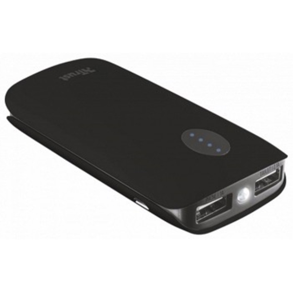 პორტატული დამტენი TRUST LEON POWERBANK 5200 PORTABLE CHARGER BLACK (20381)     l