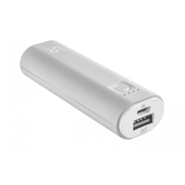 პორტატული დამტენი TRUST Power Bank 2600 - GREY/WHITE / 20506