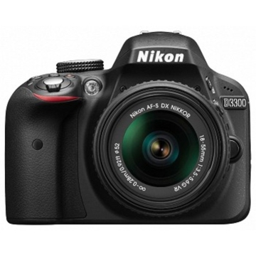 ფოტოაპარატი   Nikon D3300 Kit (18-55) Black DSLR Camera