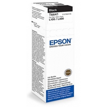 EPSON ORIGINAL (C13T66414A) I/C (b) L100  Black ink bottle 70 ml