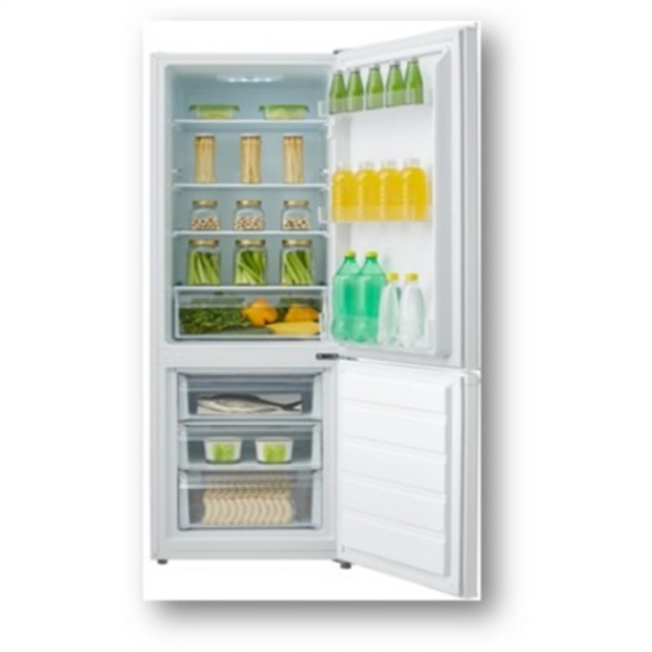 Midea Refrigerator HD-346RN(S) ,Inox , A++ , 260L(R189, F:71),W:D:H-545x580x1800mm,Bottom Freezer  Midea HD-346RN(S) Free standing, Combi, Height 180 cm, A+, Fridge net capacity 190 L, Freezer net capacity 70 L, 41 dB, Inox