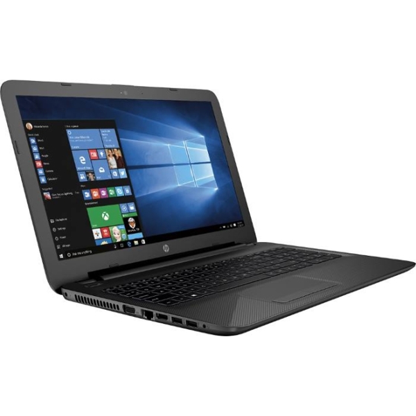 ნოუთბუქი  HP COMPAQ HP 15  BLACK HD  15.6"  HD LED E2- 7110, 2GB, 500GB, DVD-RW ,DOS