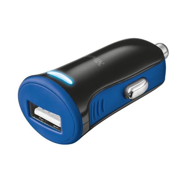 USB  დამტენი  TRUST CAR CHARGER 5W-BLU