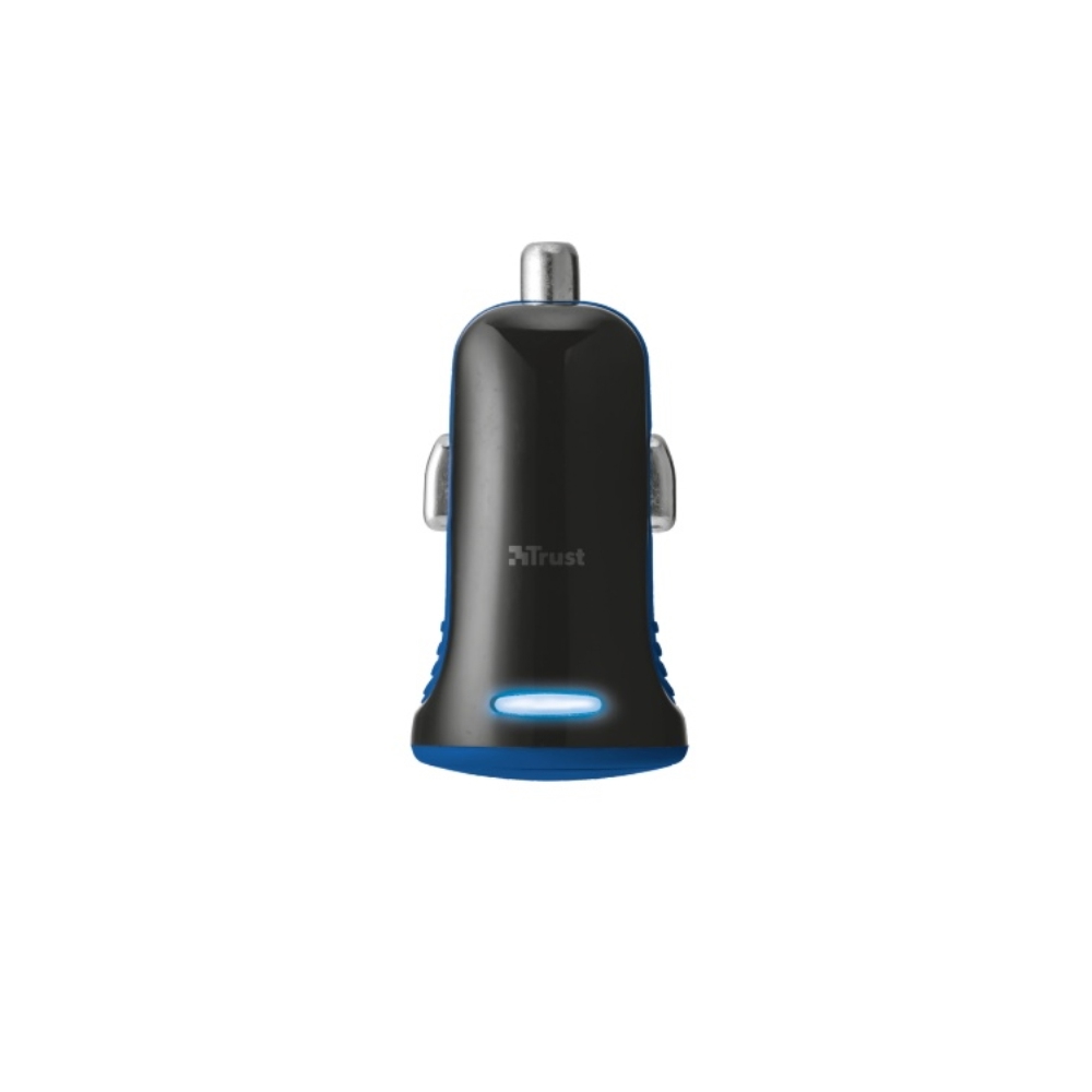 USB  დამტენი  TRUST CAR CHARGER 5W-BLU