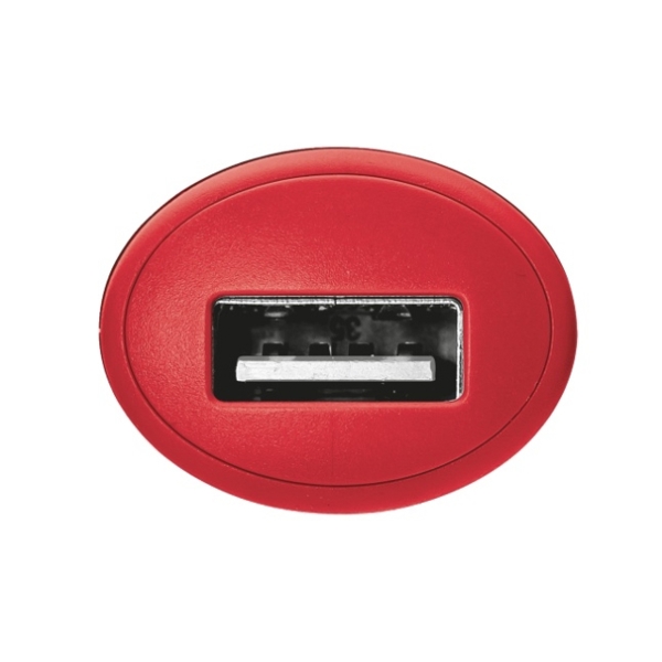 USB  დამტენი  TRUST CAR CHARGER 5W-RED