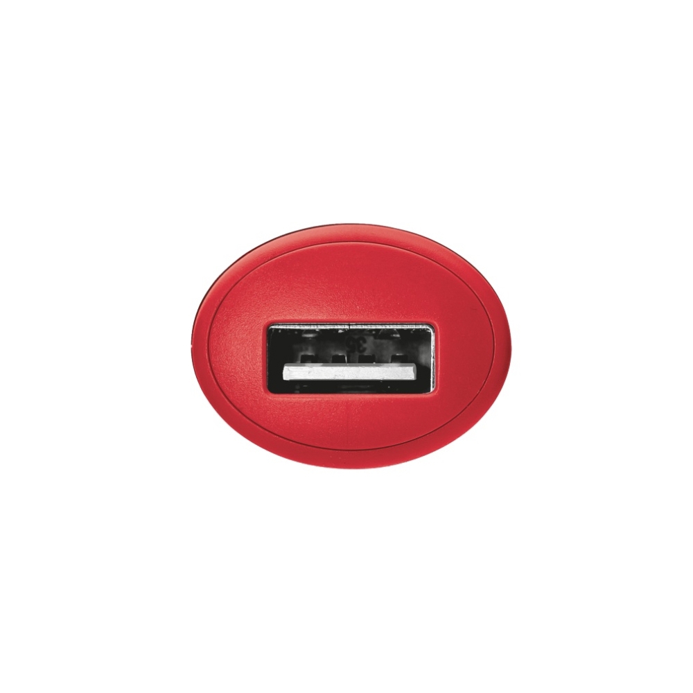 USB  დამტენი  TRUST CAR CHARGER 5W-RED