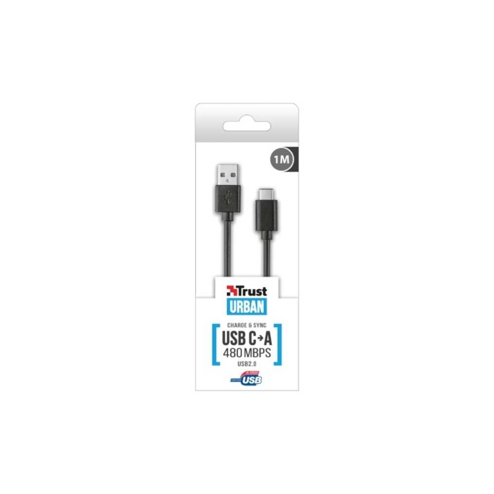 სადენი  TRUST UR USB2.0 TYPE-C-A CABLE 1M