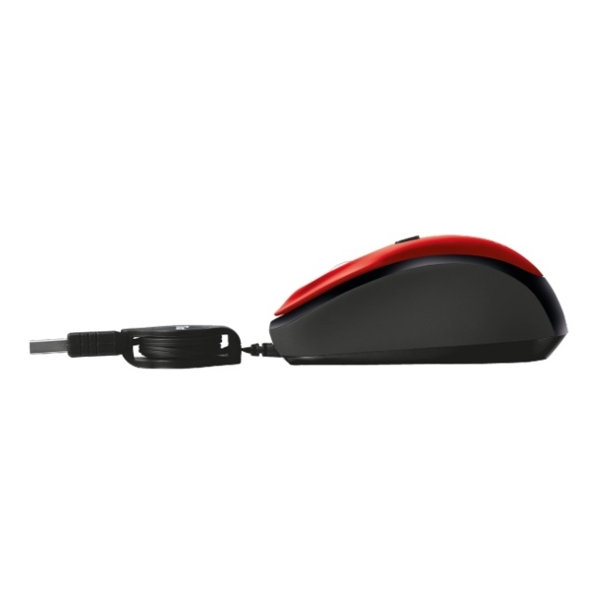 მაუსი   TRUST YVI RETRACTABLE  MOUSE RED