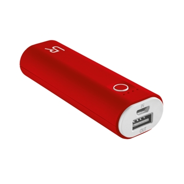 პორტატული დამტენი  TRUST POWERBANK 2600 RED/WHT