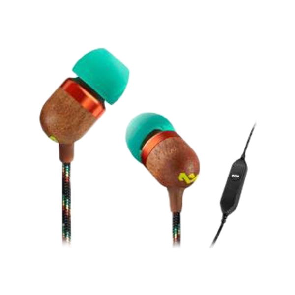 ყურსასმენი  HOUSE OF MARLEY EM-JE041-RA  SMILE JAMAICA IN-EAR HEADPHONES WITH REMOTE AND MICROPHONE (RASTA)