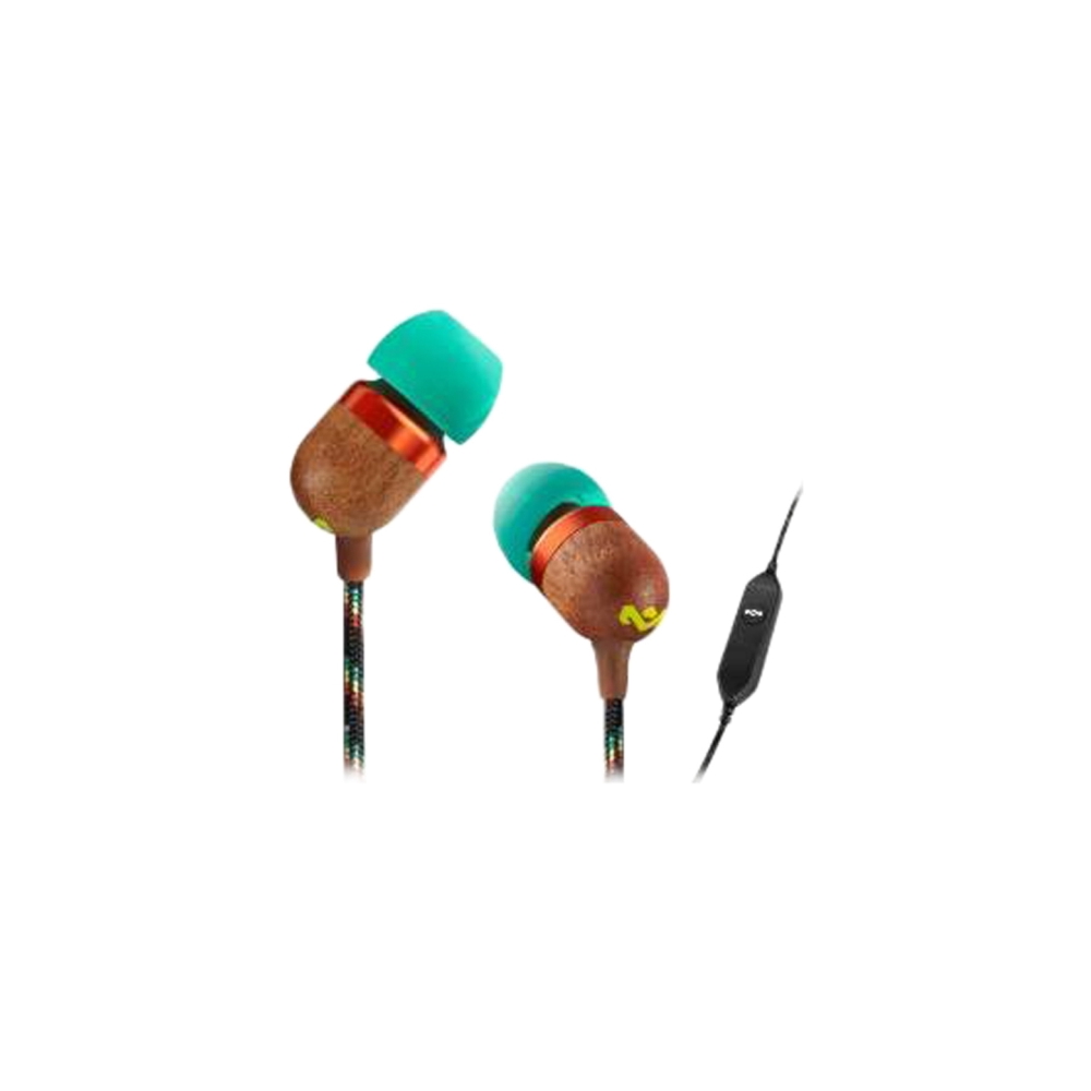 ყურსასმენი  HOUSE OF MARLEY EM-JE041-RA  SMILE JAMAICA IN-EAR HEADPHONES WITH REMOTE AND MICROPHONE (RASTA)