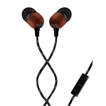 HOUSE OF MARLEY EM-JE041-SB SMILE JAMAICA IN-EAR HEADPHONES WITH REMOTE AND MICROPHONE (SINGBLACK)