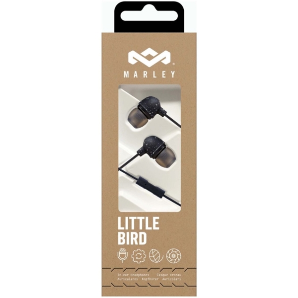 ყურსასმენი HOUSE OF MARLEY EM-JE061-BK  LITTLE BIRD IN-EAR HEADPHONES BLACK