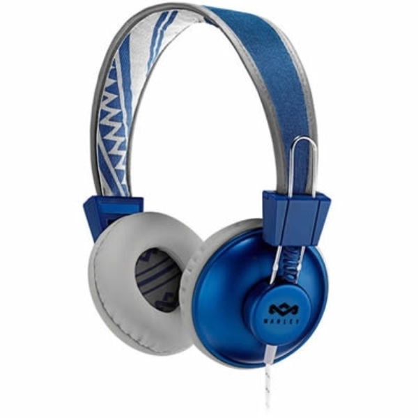 ყურსასმენი  HOUSE OF MARLEY EM-JH011-DN  POSITIVE VIBRATION HEADPHONES WITH REMOTE AND MICROPHONE  DENIM