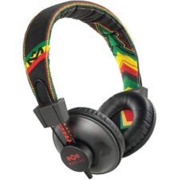 ყურსასმენი  HOUSE OF MARLEY EM-JH011-RA  POSITIVE VIBRATION HEADPHONES WITH REMOTE AND MICROPHONE  RASTA