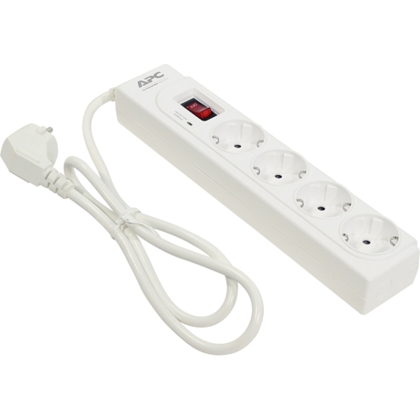 დენის გამანაწილებელი SURGE PROTECTION APC P43-RS 4 OUTLETS, 1M POWER CORD 230V