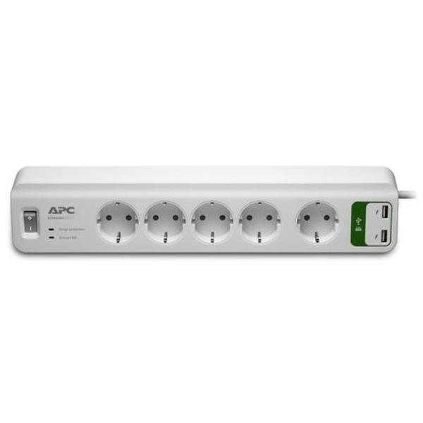 SURGE PROTECTION APC PM5U-RS SURGE ARREST 5 OUTLETS WITH 5V, 2.4A 2 PORT USB CHARGER 230V