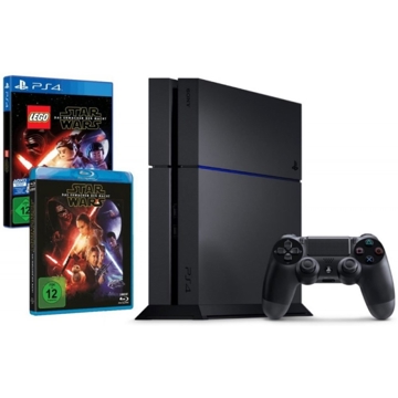 PLAYSTATION 4 CONSOLE 1TB+LEGO STAR WARS :THE  FORCE AWAKENS & BLUERAY OF FILM BUNDLE (BLACK)\PS4