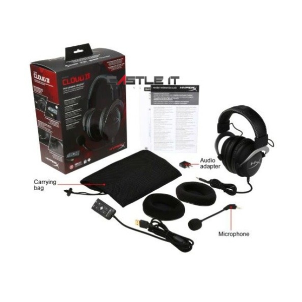 ყურსასმენი KINGSTON   HYPERX CLOUD II GAMING HEADSET GUN METAL KHX-HSCP-GM