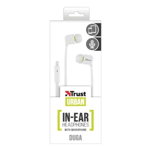 ყურსასმენი  TRUST UR DUGA INEAR HEADPHONE WHITE