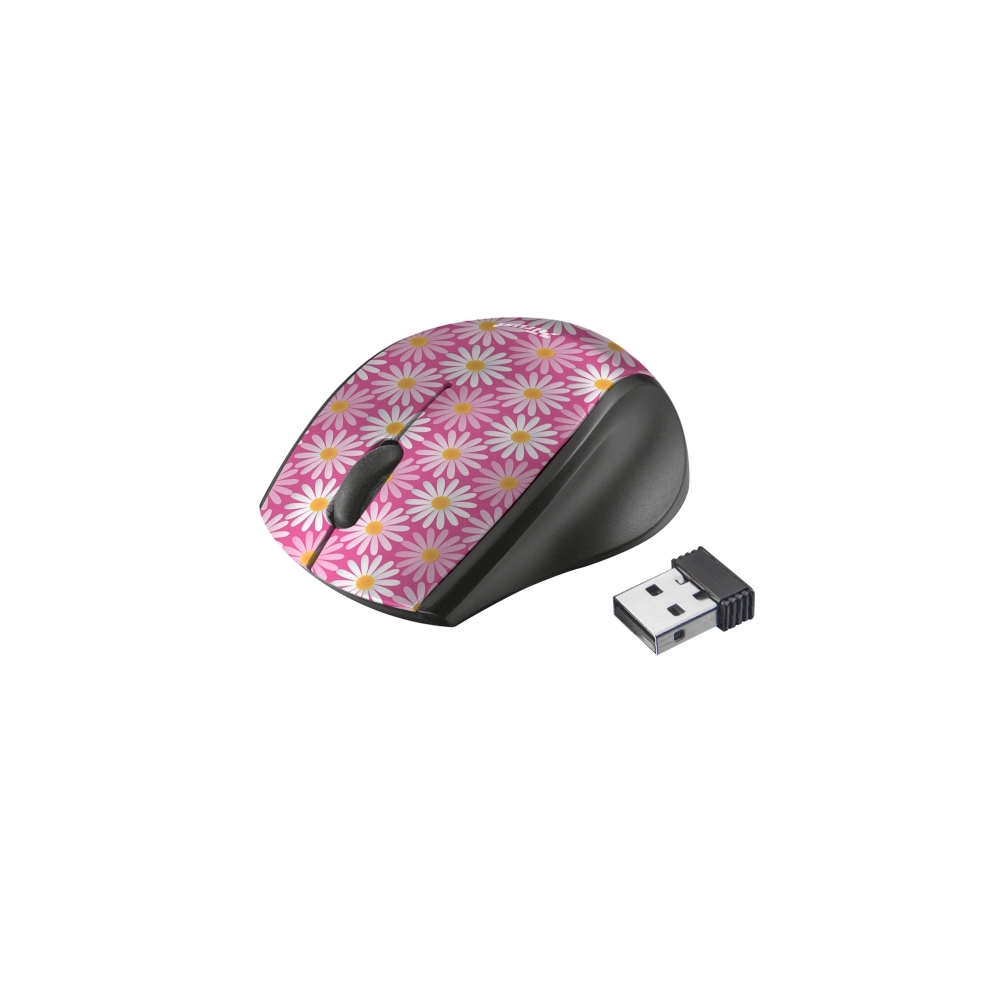 მაუსი TRUST ONI WIRELESS MICRO MOUSE - PINK FLOWER