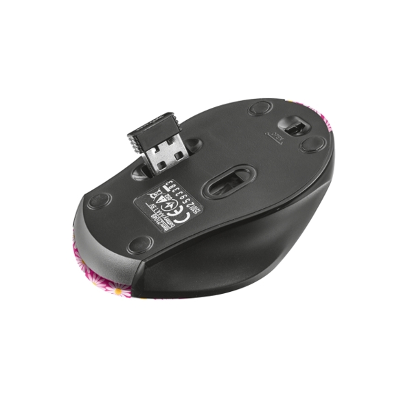 მაუსი TRUST ONI WIRELESS MICRO MOUSE - PINK FLOWER