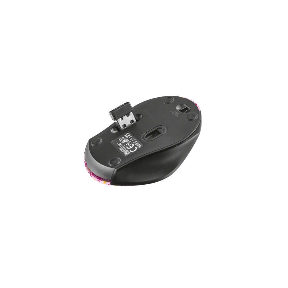 მაუსი TRUST ONI WIRELESS MICRO MOUSE - PINK FLOWER