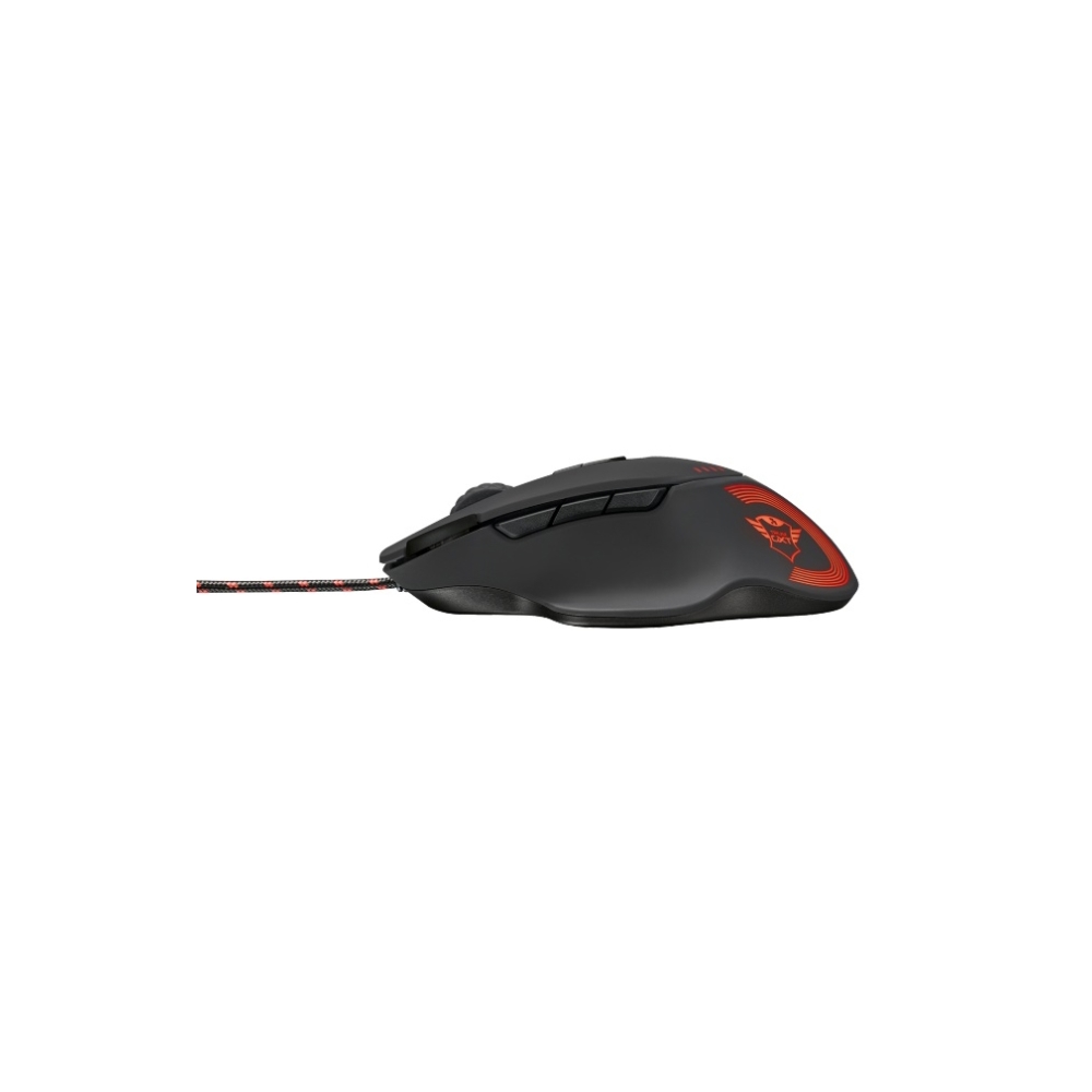 მაუსი  TRUST GXT 162 OPTICAL GAMING MOUSE High precision 4000 DPI optical sensor 9 Programmable buttons Adjustable LED illumination 1.7m Braided cable