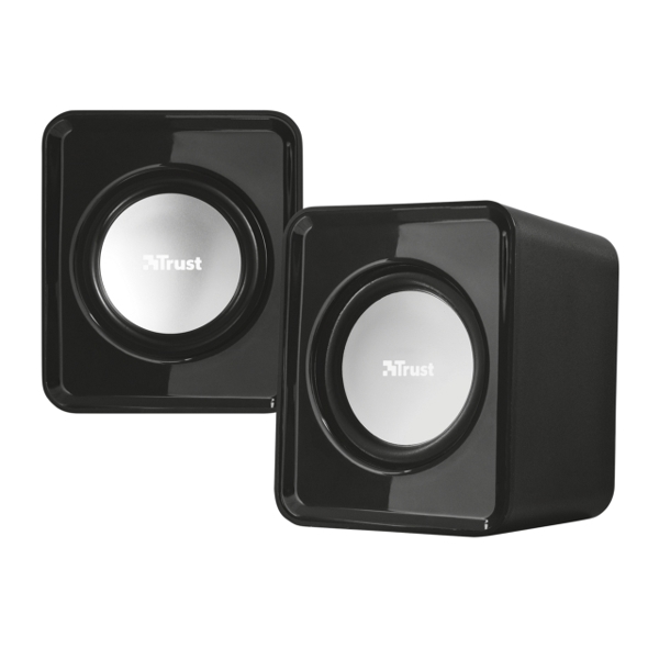 TRUST Leto USB Powered 2.0 Speaker Set, 6W peak power, volume control - black