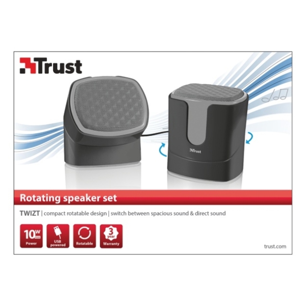 დინამიკი  TRUST Twizt Rotating 2.0 Speaker Set