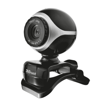 ვებკამერა TRUST Exis Webcam - Black/Silver